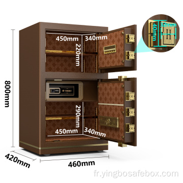 Boîte de coffre de coffre de coffre à double porte à double porte